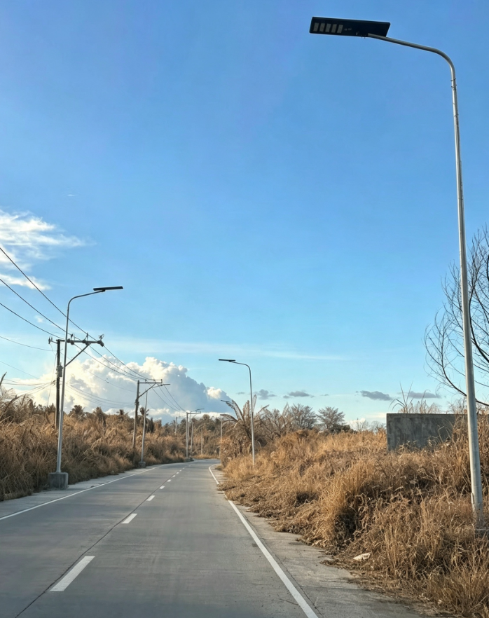 　Philippine 8m Solar Street Light Project Delivered | Chuanyang Lighting’s Wiring-Free Energy-Saving